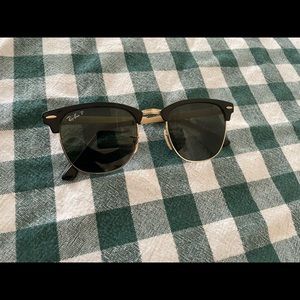 Ray Ban club master polarized sandals metal frame